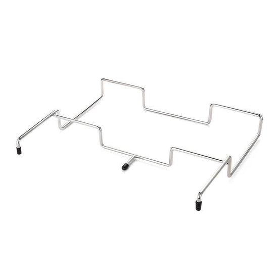 2 PCS Portable Folding Trash Bag Holder Stand Stainless Steel Garbage Bag Rack for Camping Picnic Kitchen and Student Desk Natural Finish