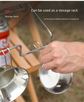 2 PCS Portable Folding Trash Bag Holder Stand Stainless Steel Garbage Bag Rack for Camping Picnic Kitchen and Student Desk Natural Finish