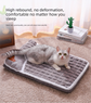 Thickened Pet Sofa Bed S Size 40x25cm Green Dog Mat with Integrated Pillow Soft Washable Sleeping Pad for Dogs and Cats All Season Comfort