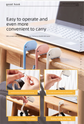 Cartoon Elephant Desk Side Bag Hook Pink Portable Adhesive Schoolbag Hanger No-Drill Movable Table Hook for Students and Office