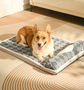 Thickened Soft Pet Bed Mat L Size Grey Comfortable Large Dog Sleeping Pad Washable Cushion for Big Dogs and Cats All Season Use