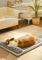 Thickened Soft Pet Bed Mat L Size Coffee-milk Comfortable Large Dog Sleeping Pad Washable Cushion for Big Dogs and Cats All Season Use