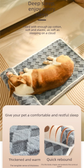 Thickened Soft Pet Bed Mat L Size Coffee-milk Comfortable Large Dog Sleeping Pad Washable Cushion for Big Dogs and Cats All Season Use