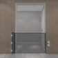 Automatic Retractable Pet Gate 110x78cm Safety Dog Fence No-Drill Mesh Isolation Rail with Auto-Rebound for Stairs Hallways and Doorways Black