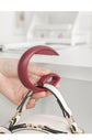 2 PCS Portable Purse Bag Hook Hanger Table Edge Holder Creamy White Foldable Non-Slip Clip for School Desk Office & Cafe