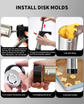 Stainless Steel Cookie Press Maker Kit Red Biscuit Machine with 13 Disc Molds 8 Icing Tips and Sponge Cleaning Brush