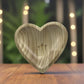 Handcrafted Heart Shaped Wooden Prayer Bowl with Prayer Cards and Raffia Natural Wood Grain Spiritual Gift for Home