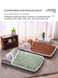 Thickened Pet Sofa Bed L Size 60x40cm Grey Dog Mat with Integrated Pillow Soft Washable Sleeping Pad for Dogs and Cats All Season Comfort