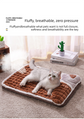 Thickened Pet Sofa Bed L Size 60x40cm Grey Dog Mat with Integrated Pillow Soft Washable Sleeping Pad for Dogs and Cats All Season Comfort