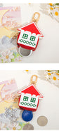 Ace of Hearts Mini Pouch Keychain PU Leather Coin Purse Earphone Case Bag Charm Cute Playing Card Keyring Gift