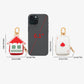 Cute Christmas House Mini Pouch Keychain PU Leather Coin Purse Earbuds Case Bag Charm Festive Gift