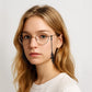 Black Hollow Bat Eyewear Chain 70cm Anti-Slip Glasses Strap with Gold Clasp Decorative Sunglasses Holder for Women