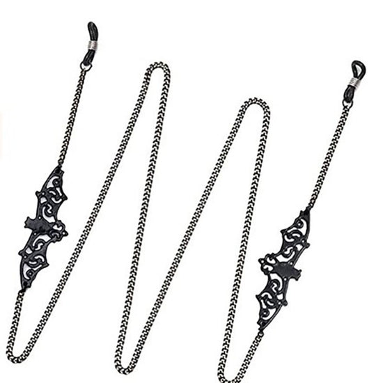 Black Hollow Spider Eyewear Chain 70cm Anti-Slip Glasses Strap Gothic Pendant Sunglasses Holder for Women