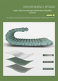 Outdoor Camping Self-Inflatable Air Mattress Portable Foot Press Beach Picnic Mat Foldable TPU Sleeping Pad Green and Grey