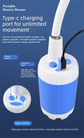 2-in-1 Portable Electric Outdoor Shower and Car Wash Kit Handheld Rechargeable Water Pump Set for Camping, Dorms, and Detailing