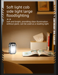 Mini EDC Keychain Flashlight Dual LED Super Bright 750mAh Type-C Rechargeable Magnetic Torch Work Light White