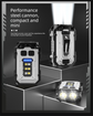 Mini EDC Keychain Flashlight Dual LED Super Bright 750mAh Type-C Rechargeable Magnetic Torch Work Light White