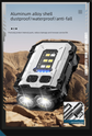 Mini EDC Keychain Flashlight Dual LED Super Bright 750mAh Type-C Rechargeable Magnetic Torch Work Light White