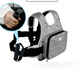 Child Motorcycle Safety Harness Strap Adjustable Passenger Belt with Handles & Storage Pocket Breathable Linen Grey for Scooter