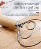 Danish Dough Whisk Slim Dual Ring Design Short Oak Wood Handle Bread Mixer Tool for Sourdough Starter Jars & Batters