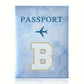 Fashion Initial Letter Passport Holder Stylish Travel Wallet Cover with Alphabet Pattern – Design B