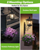 2-in-1 Solar Planter Light Outdoor - Metal Lamp Post & Wall Sconce with Planter Box - IP65 Waterproof LED Lantern for Garden, Patio & Porch - Warm White (Small)