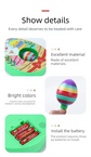 Easter Egg Decorating Kit Electric DIY Dinosaur Century Painting Machine with 8 Markers and 3 Toy Eggs Jurassic Set