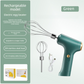 Compact Electric Dual-Head Handheld Egg Whisk Multi-Function Automatic Cream Whipper and Food Mixer J-8 Green 1-Speed