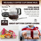 Premium 16oz Glass Coffee Mug Set with Reusable Straw and Cleaning Brush – 300ml Elegant Glass Tumbler