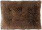 Luxury Long Plush Pet Bed Mat Faux Fur Crate Pad 65x50cm Dark Offee Soft Warm Cushion for Medium Dogs