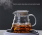 800ml Extra Large Glass Coffee Server - Heat Resistant "Cloud" Pour Over Carafe with Lid - Family Size Drip Coffee Pot & Tea Pitcher (3-5 Cups)