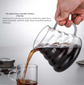 800ml Extra Large Glass Coffee Server - Heat Resistant "Cloud" Pour Over Carafe with Lid - Family Size Drip Coffee Pot & Tea Pitcher (3-5 Cups)