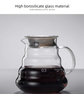 800ml Extra Large Glass Coffee Server - Heat Resistant "Cloud" Pour Over Carafe with Lid - Family Size Drip Coffee Pot & Tea Pitcher (3-5 Cups)