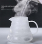 800ml Extra Large Glass Coffee Server - Heat Resistant "Cloud" Pour Over Carafe with Lid - Family Size Drip Coffee Pot & Tea Pitcher (3-5 Cups)