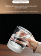 1200ml Large Vacuum Sealed Glass Canister - One-Press Airtight Food Storage Jar - High Borosilicate Coffee Bean Container & Pantry Organiser (White Lid)