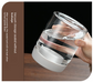 1200ml Large Vacuum Sealed Glass Canister - One-Press Airtight Food Storage Jar - High Borosilicate Coffee Bean Container & Pantry Organiser (White Lid)