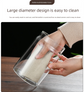 1200ml Large Vacuum Sealed Glass Canister - One-Press Airtight Food Storage Jar - High Borosilicate Coffee Bean Container & Pantry Organiser (White Lid)