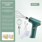 Professional 3-Speed Electric Handheld Egg Whisk and Cream Whipper Set J-9 Green Dual-Head Automatic Mixer with Egg Separator