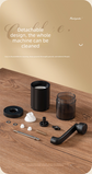 Manual Hand-Crank Coffee Grinder Precision Burr Mill with Adjustable Settings and Cleaning Brush MDJ-09 Matte Black