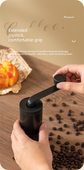 MDJ-22 Manual Hand-Crank Coffee Grinder Precision Burr Mill with Adjustable Settings – New Value Edition Matte Black