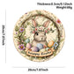 Easter Wooden Door Sign & Hanging Ornament 3-Piece Set – Happy Easter Flowers, Bunny Welcome, and Egg Wreath Designs