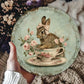 Easter Wooden Door Sign & Hanging Ornament 3-Piece Set – Bowknot Teacup Bunny, Twin Grey Rabbits, and Floral Wreath Bunny Designs
