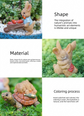 Garden Style "Apple Hedgehog" Succulent Planter Decoration – Cute Animal Figurine Resin Craft for Balcony and Pot Plant