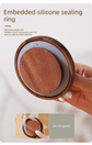 500ml Premium Borosilicate Glass Storage Jar with Acacia Wood Lid & Integrated Spoon – Airtight Moisture-Proof Kitchen Canister for Tea, Coffee, and Spices