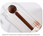 800ml Premium Borosilicate Glass Storage Jar with Acacia Wood Lid & Integrated Spoon – Airtight Moisture-Proof Kitchen Canister for Tea, Coffee, and Spices