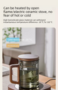 400ml Borosilicate Glass Tea Mug with Infuser and Walnut Wood Handle Clear Loose Leaf Teacup for Home Office