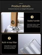 1000ml Heat Resistant Glass Teapot with Bamboo Handle and Glass Infuser Loose Leaf Tea Maker for Home