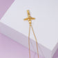 Gold Minimalist Cross Pendant Necklace – Unisex Urban Style Zinc Alloy Clavicle Chain Jewellery