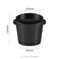 Compact Espresso Knock Box Angled Coffee Grounds Waste Bin with Anti-Slip Base and Rubber Bar for Home Baristas