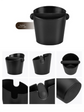 Compact Espresso Knock Box Angled Coffee Grounds Waste Bin with Anti-Slip Base and Rubber Bar for Home Baristas
